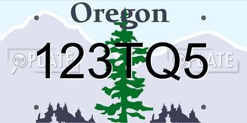 123TQ5 Oregon License Plate