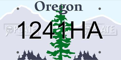 1241HA Oregon License Plate