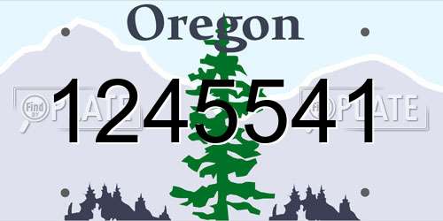 1245541 Oregon License Plate