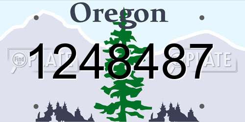 1248487 Oregon License Plate