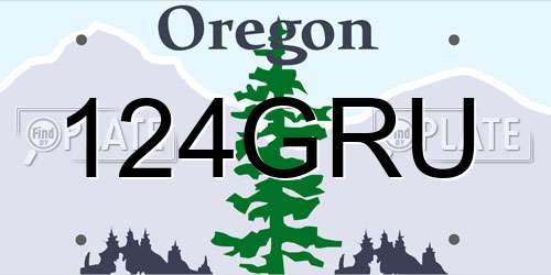 124GRU Oregon License Plate