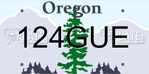 124GUE Oregon License Plate