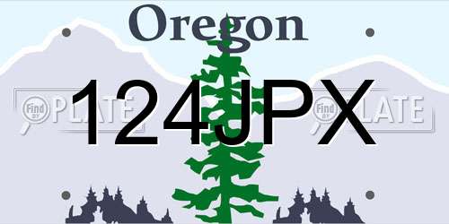 124JPX Oregon License Plate