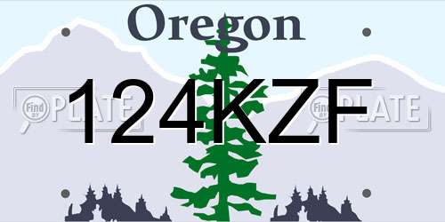 124KZF Oregon License Plate