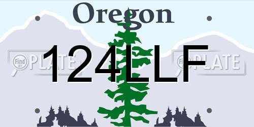 124LLF Oregon License Plate