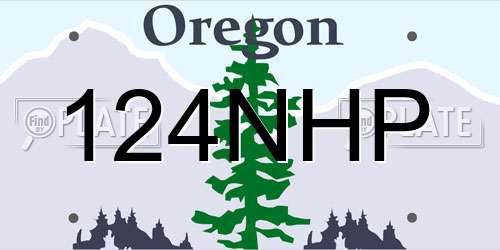 124NHP Oregon License Plate