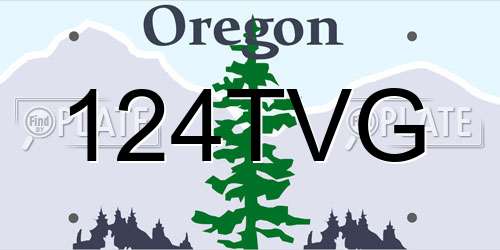 124TVG Oregon License Plate