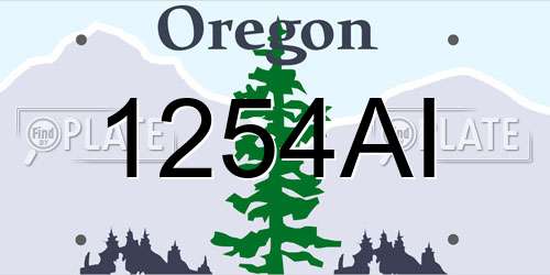 1254AI Oregon License Plate