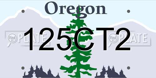 125CT2 Oregon License Plate