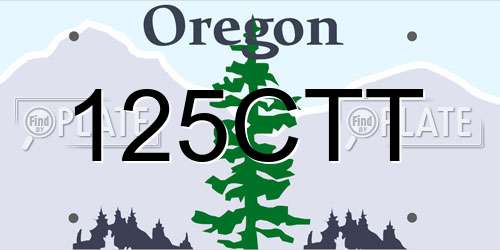 125CTT Oregon License Plate
