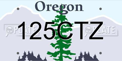 125CTZ Oregon License Plate