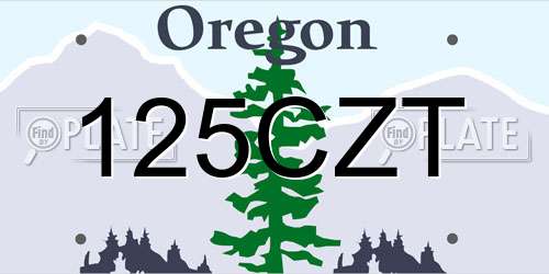 125CZT Oregon License Plate