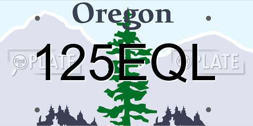 125EQL Oregon License Plate