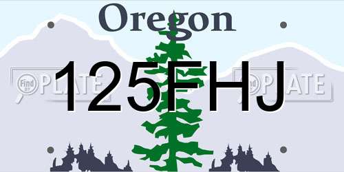 125FHJ Oregon License Plate