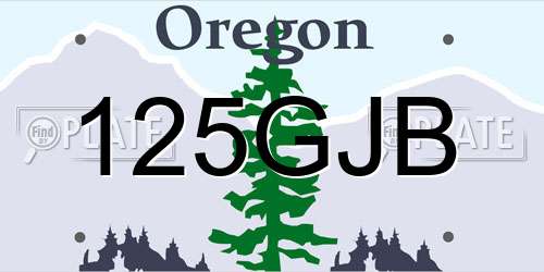 125GJB Oregon License Plate