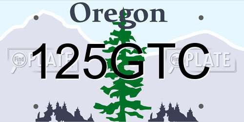 125GTC Oregon License Plate