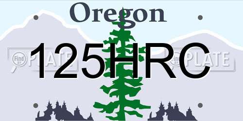 125HRC Oregon License Plate