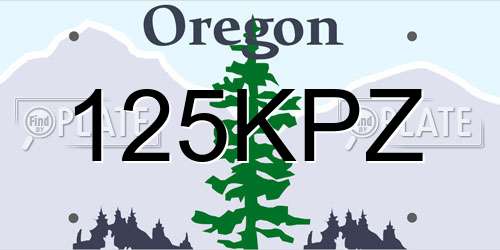 125KPZ Oregon License Plate