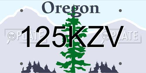 125KZV Oregon License Plate