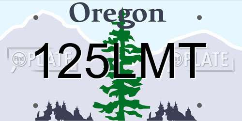 125LMT Oregon License Plate