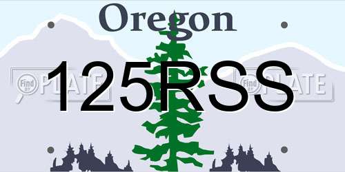 125RSS Oregon License Plate