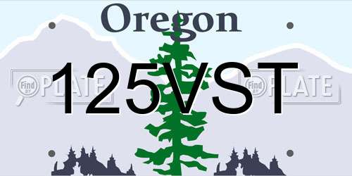 125VST Oregon License Plate