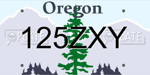 125ZXY Oregon License Plate