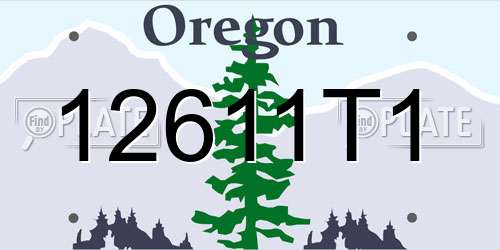 12611T1 Oregon License Plate