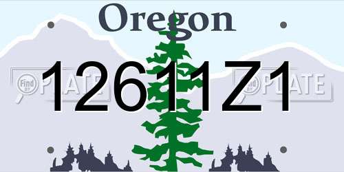 12611Z1 Oregon License Plate