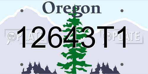 12643T1 Oregon License Plate
