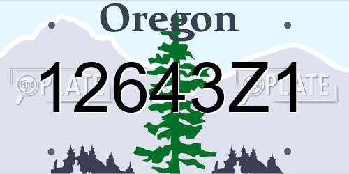 12643Z1 Oregon License Plate