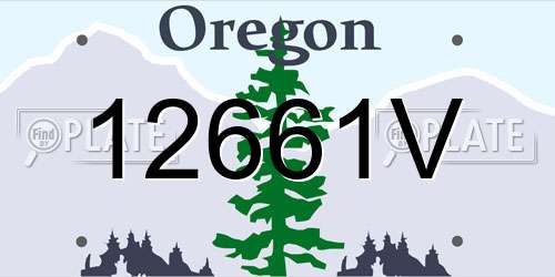 12661V Oregon License Plate