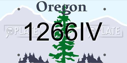1266IV Oregon License Plate