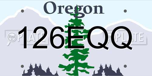 126EQQ Oregon License Plate
