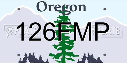 126FMP Oregon License Plate