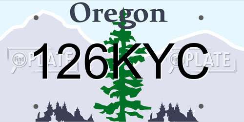 126KYC Oregon License Plate