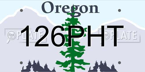 126PHT Oregon License Plate