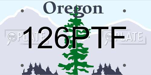 126PTF Oregon License Plate