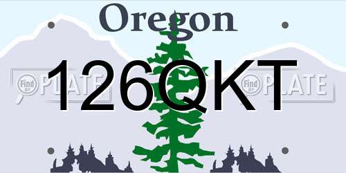 126QKT Oregon License Plate