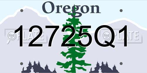 12725Q1 Oregon License Plate