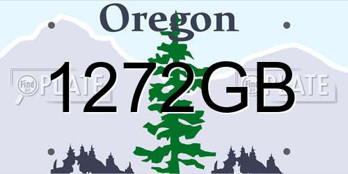 1272GB Oregon License Plate