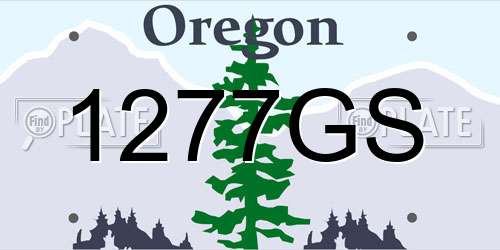 1277GS Oregon License Plate