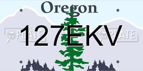 127EKV Oregon License Plate