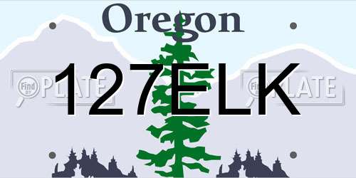 127ELK Oregon License Plate