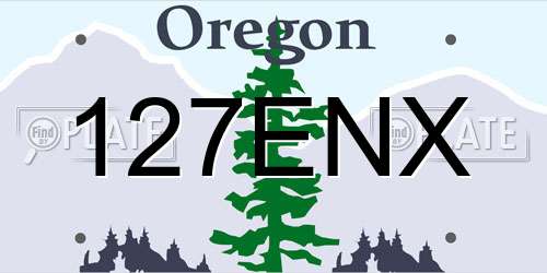 127ENX Oregon License Plate