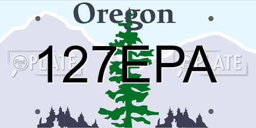 127EPA Oregon License Plate