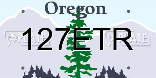 127ETR Oregon License Plate