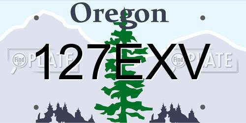 127EXV Oregon License Plate