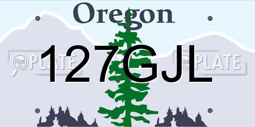 127GJL Oregon License Plate