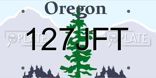127JFT Oregon License Plate